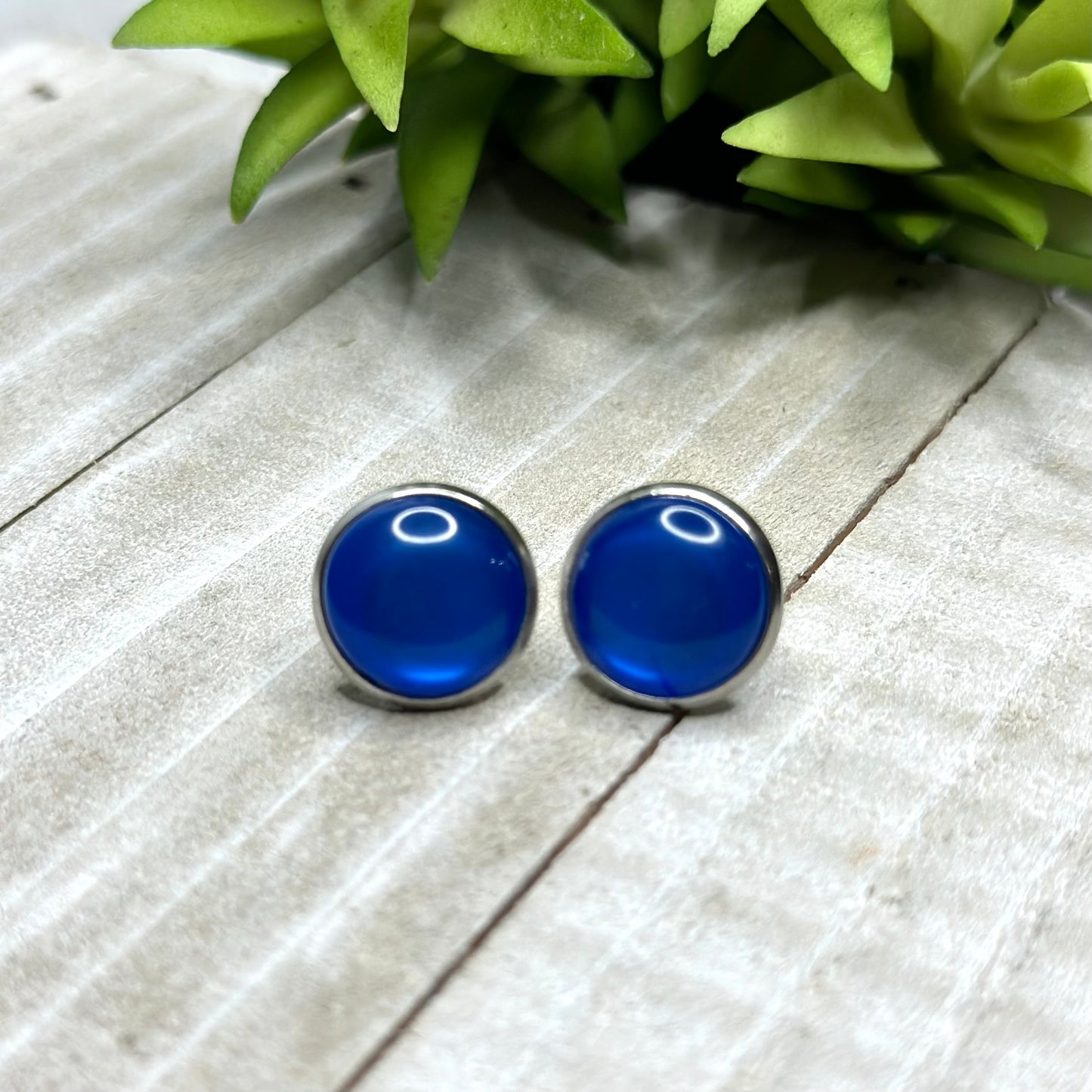 Dark Blue Studs