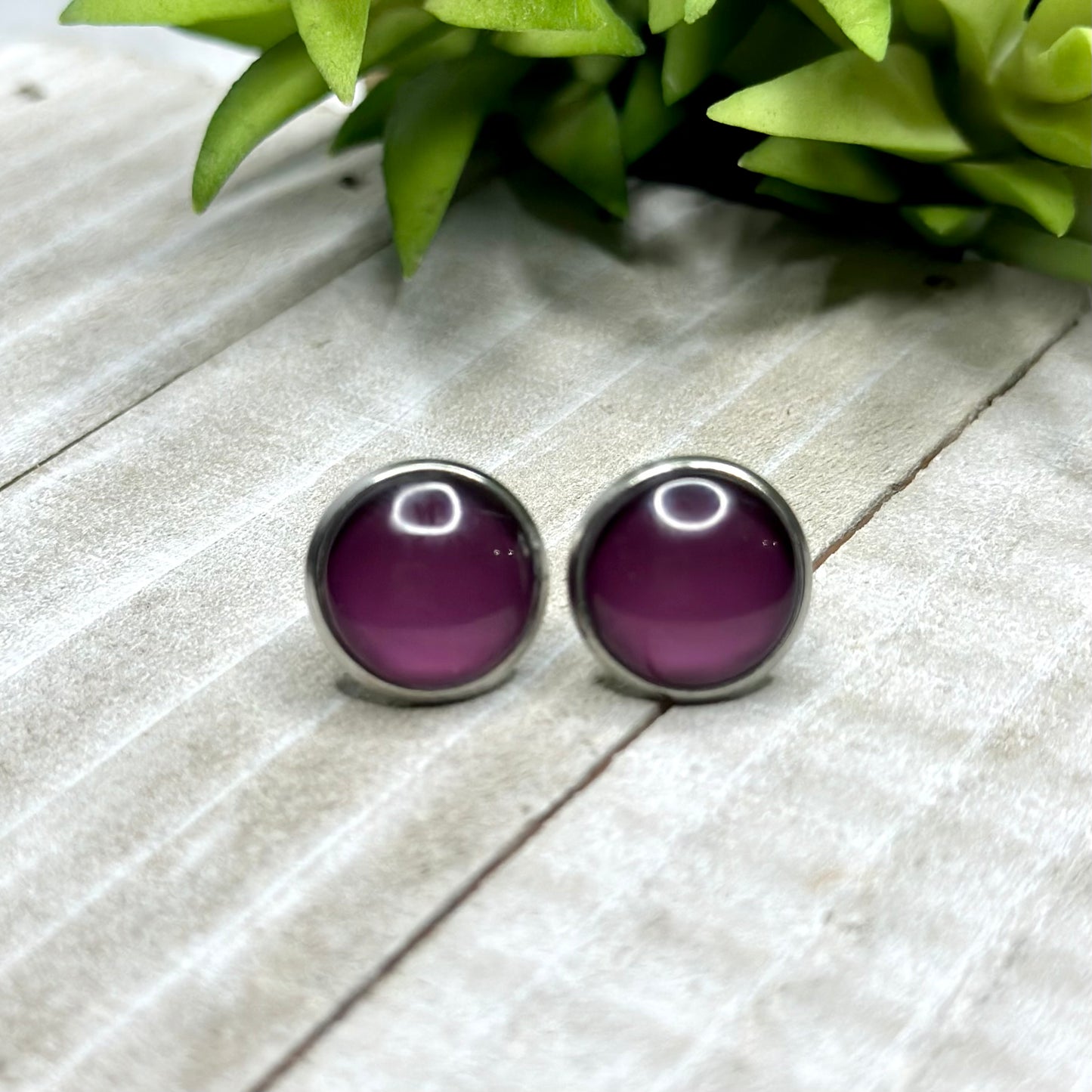Dark Plum Studs