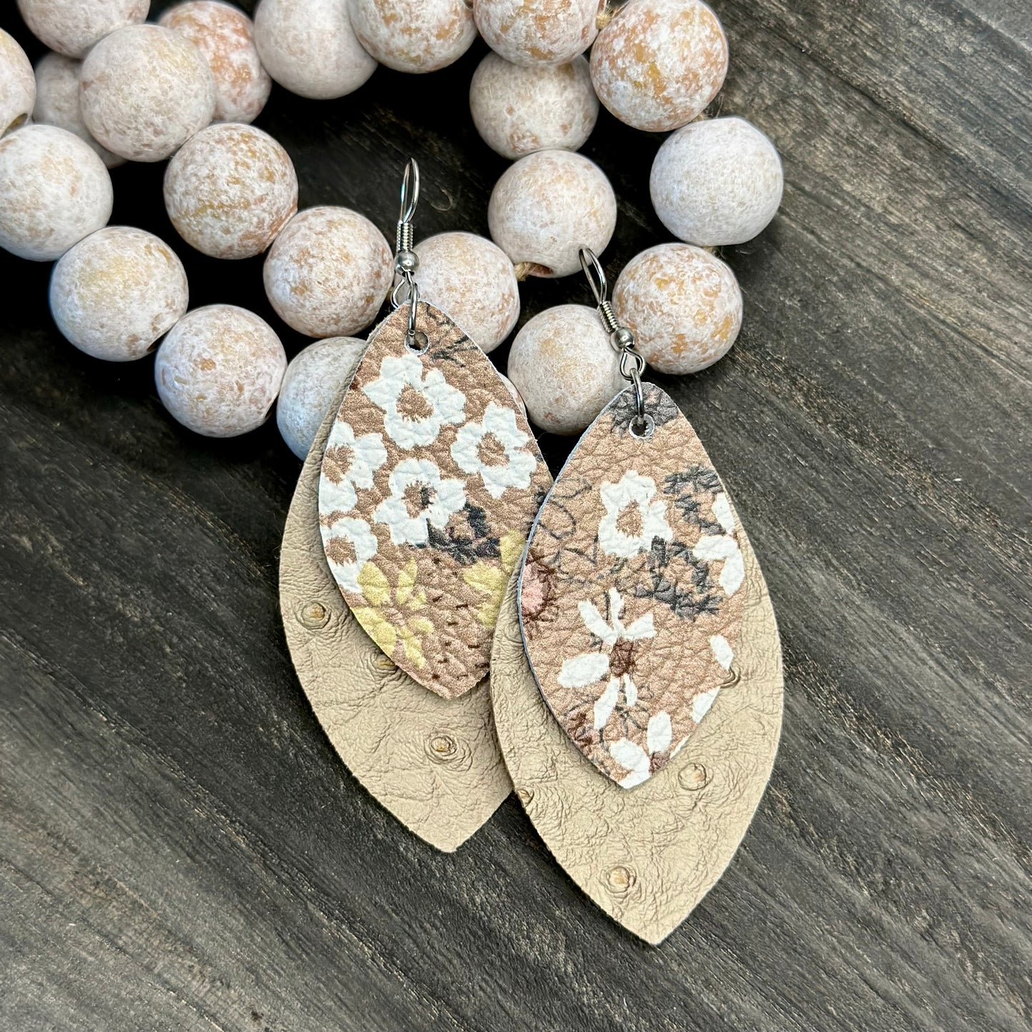 Neutral Floral Earrings