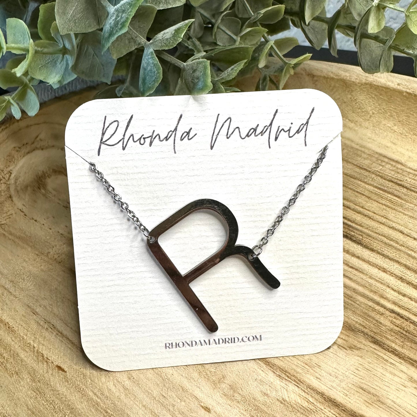 Silver R Necklace LS