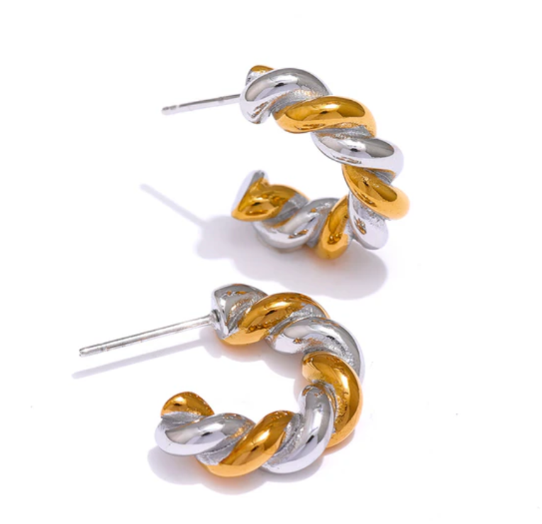 MC Twisted Hoop Earrings
