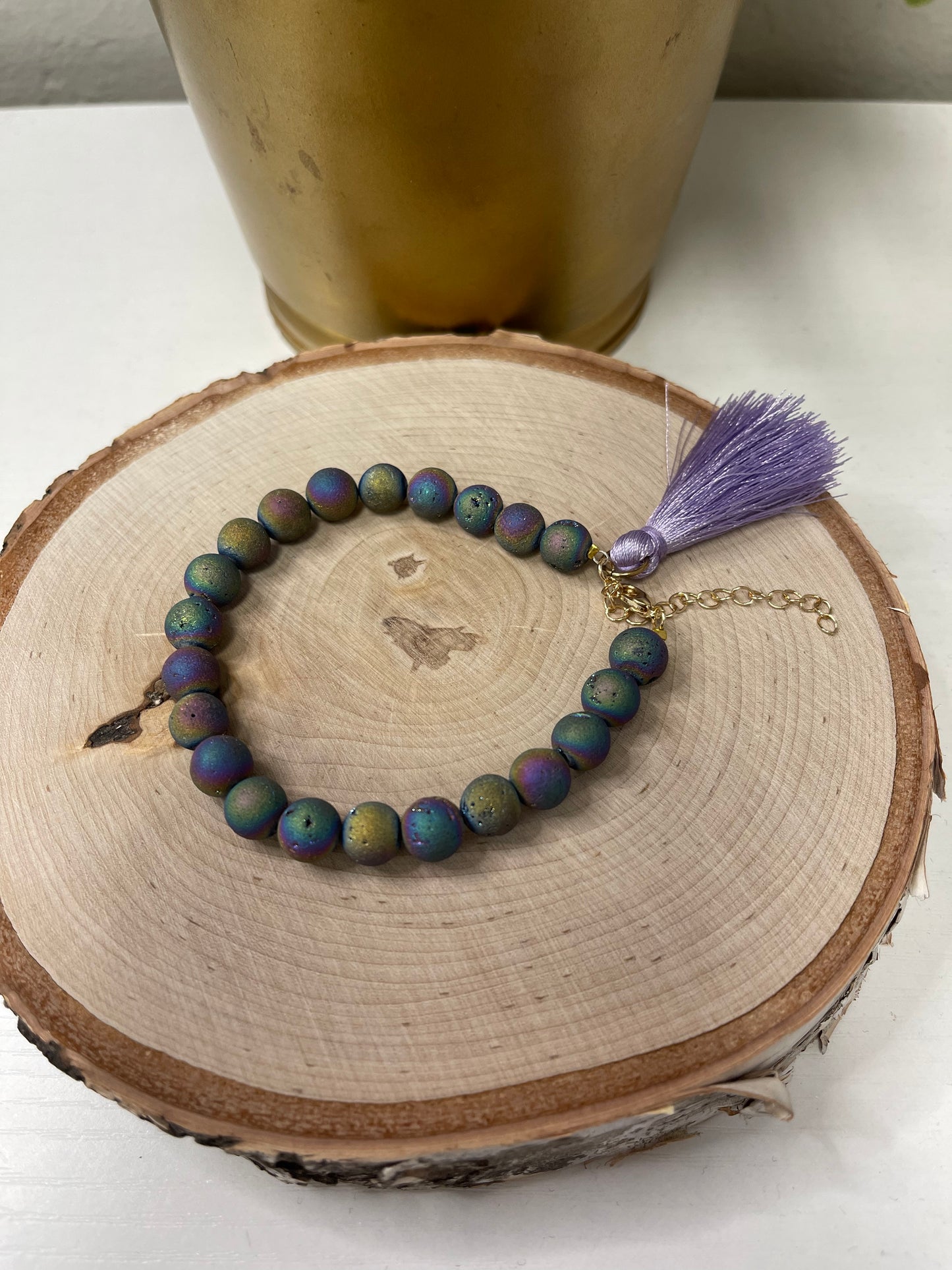 Purple Tassel Bracelet LS