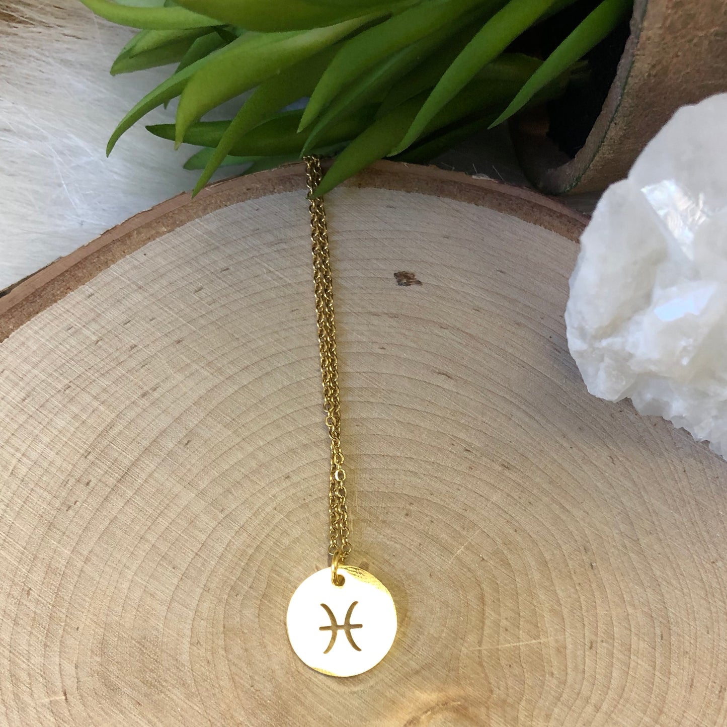 Gold Pisces Necklace