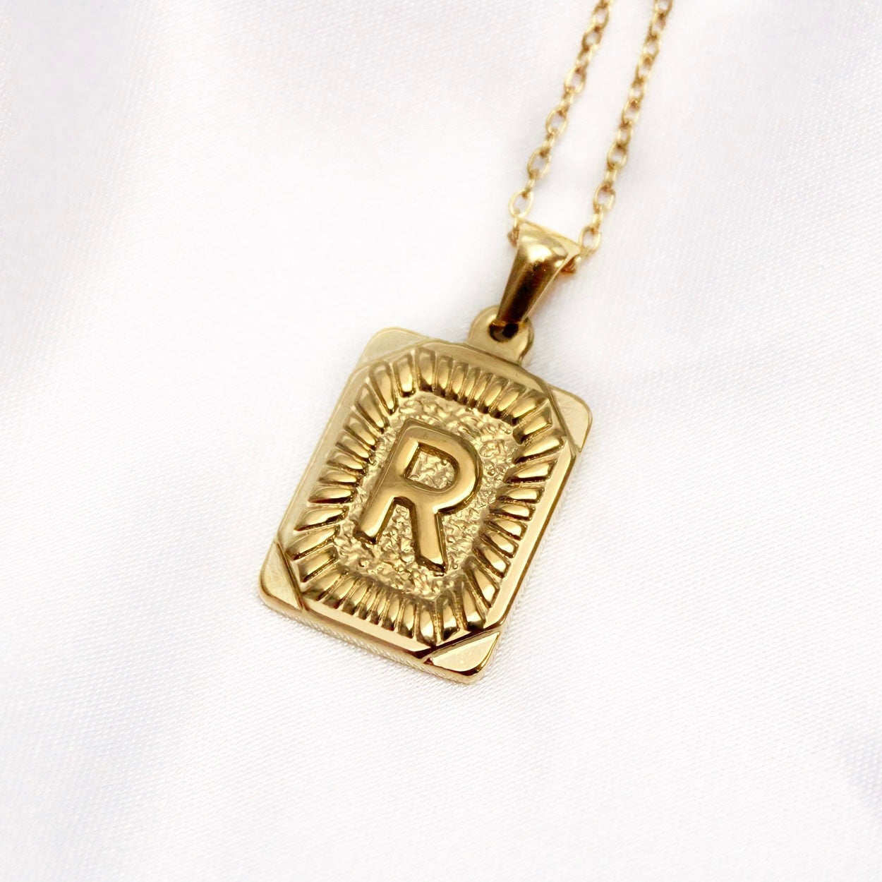 Initial Card Necklace