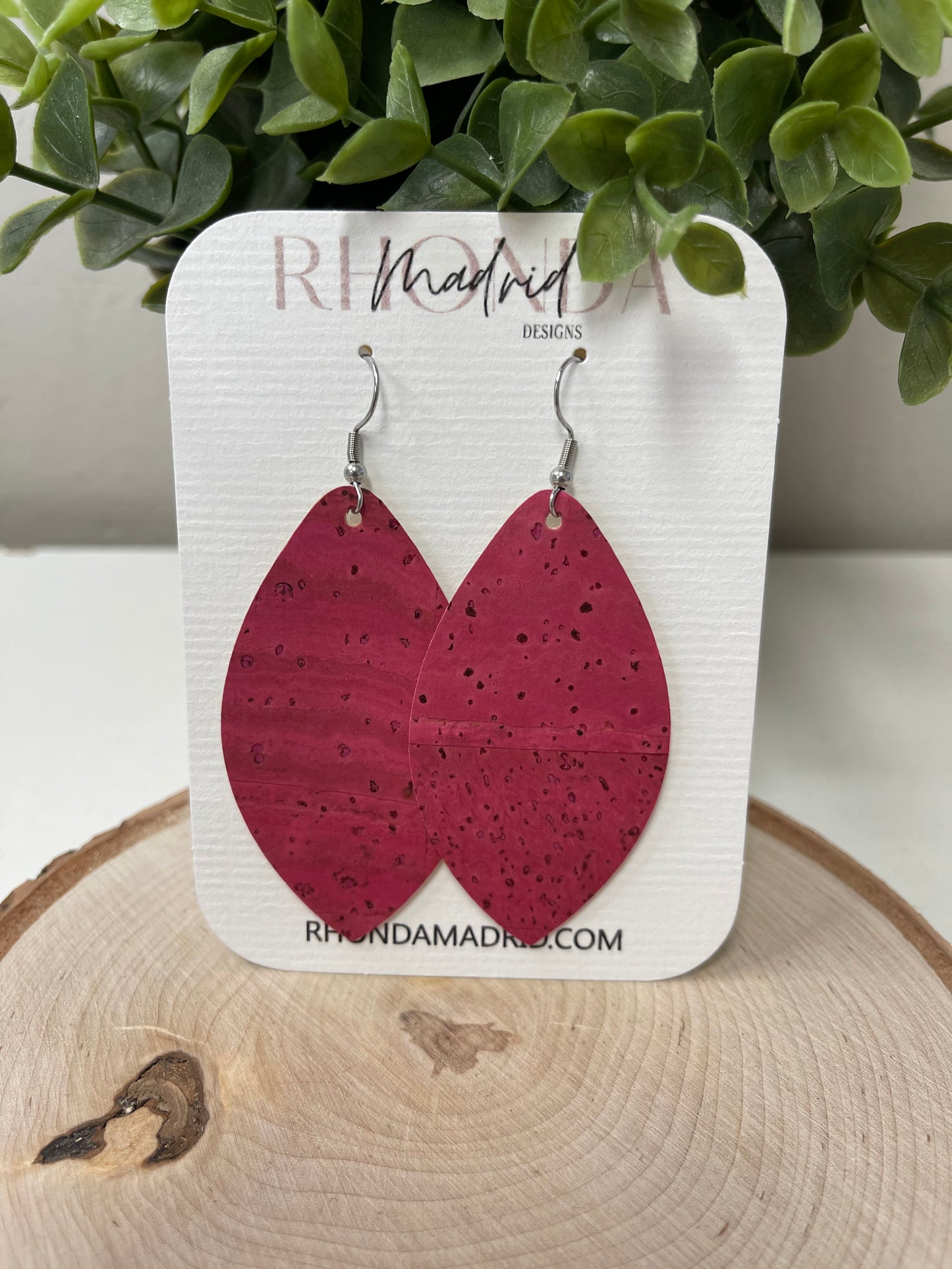Dark Pink Leaf LS