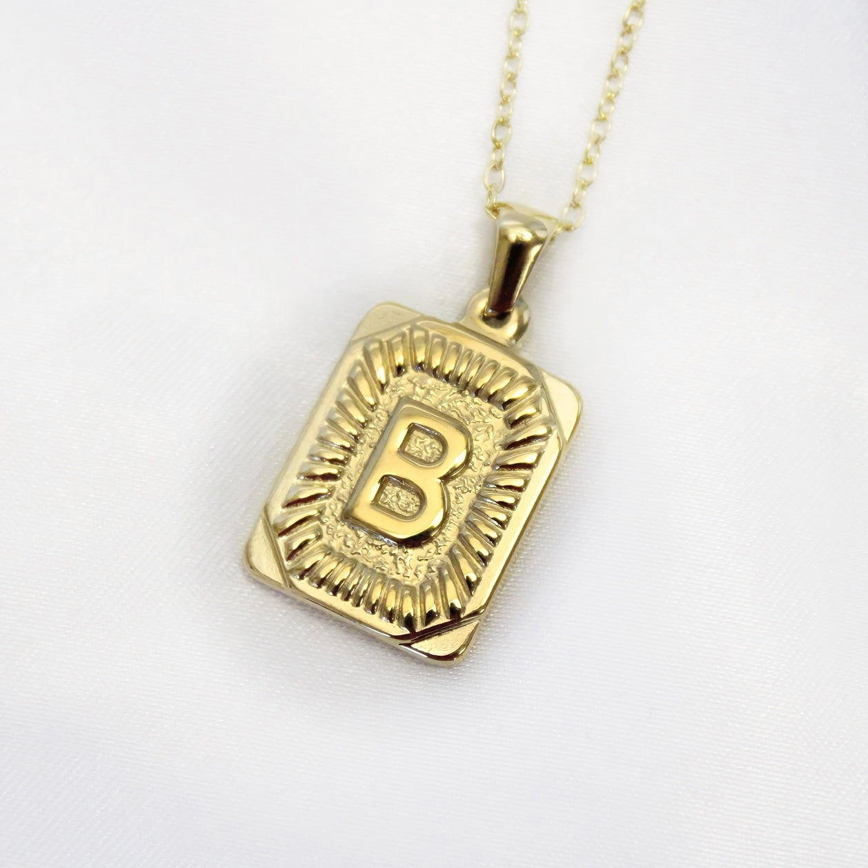 Initial Card Necklace