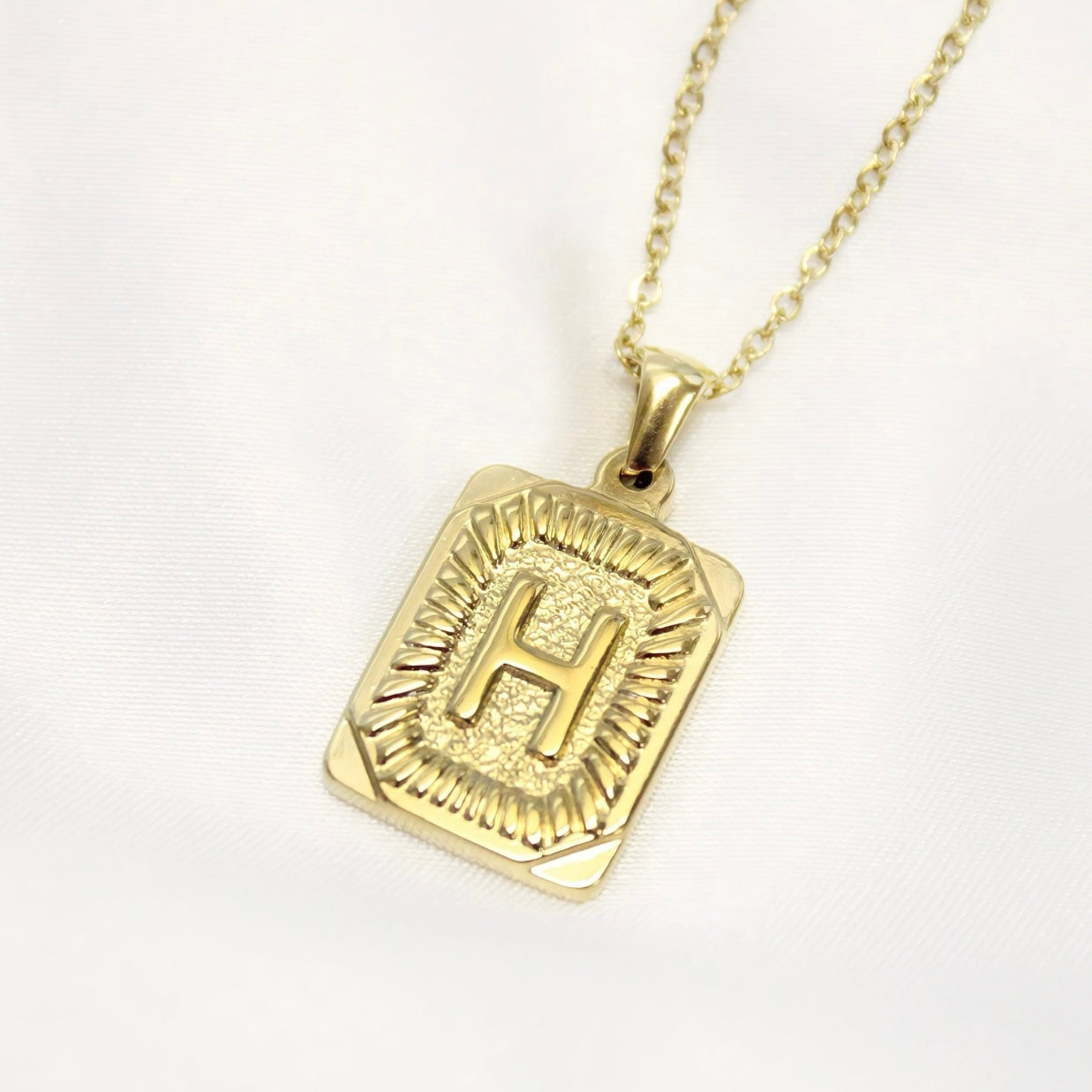 Initial Card Necklace