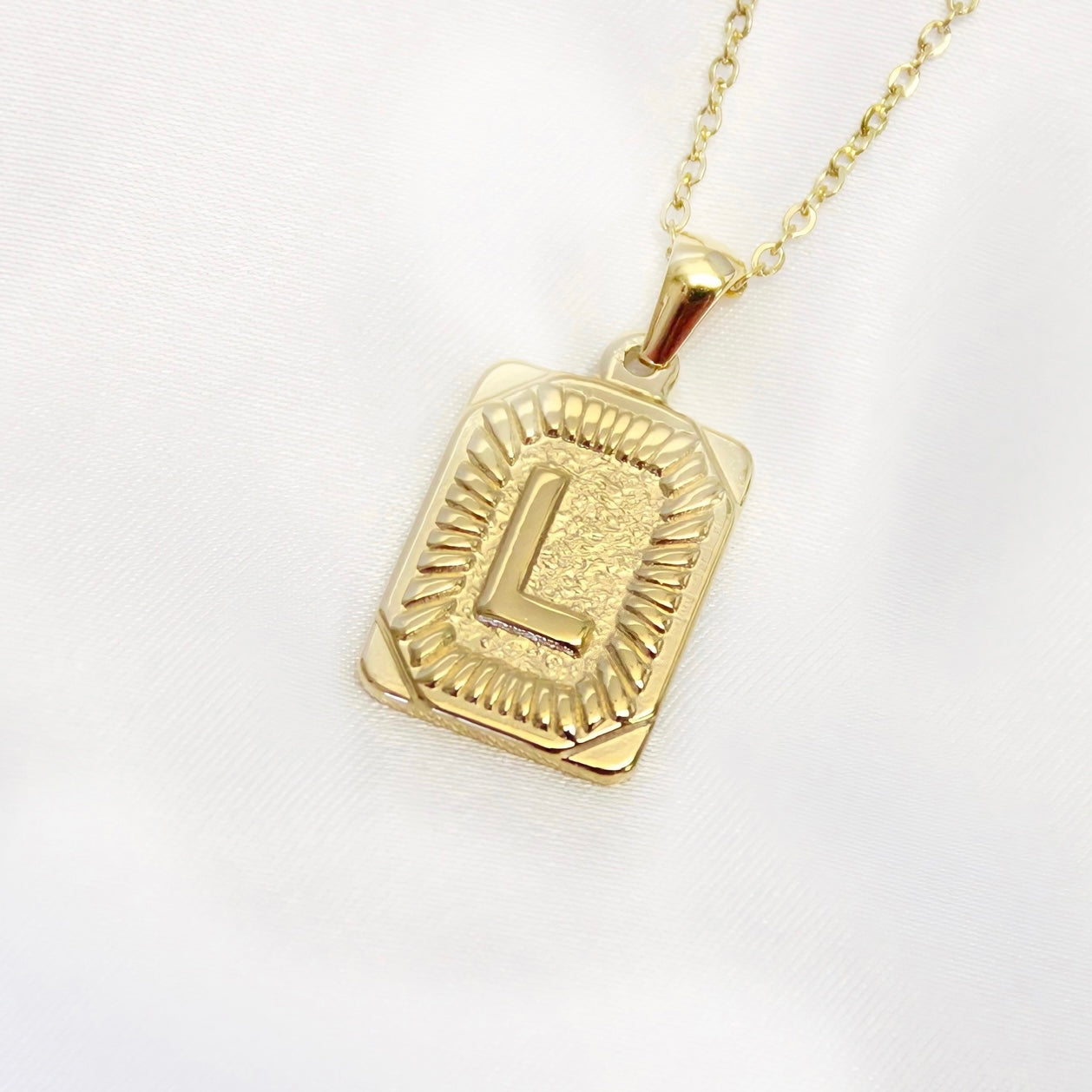 Initial Card Necklace