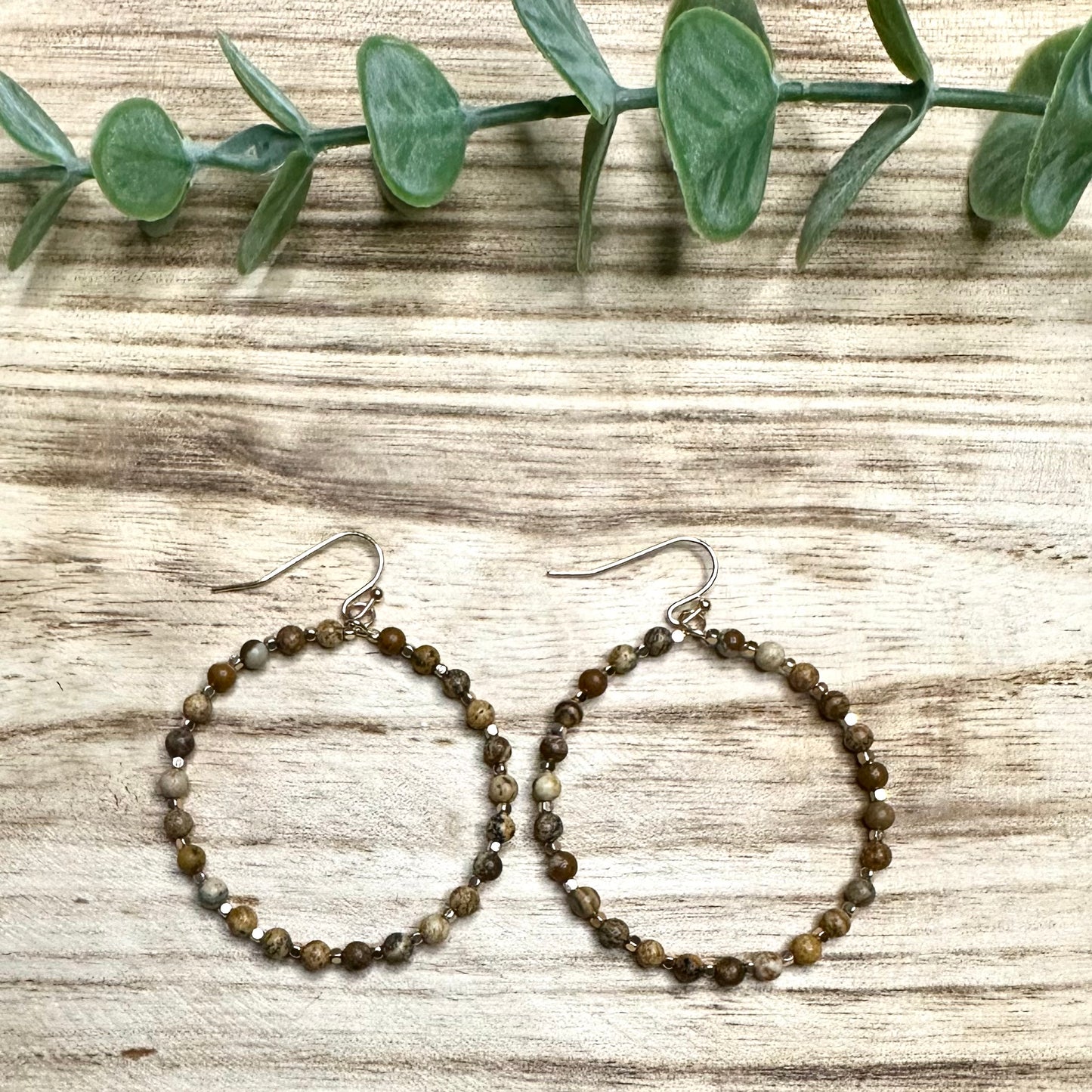 Small Beaded Hoops