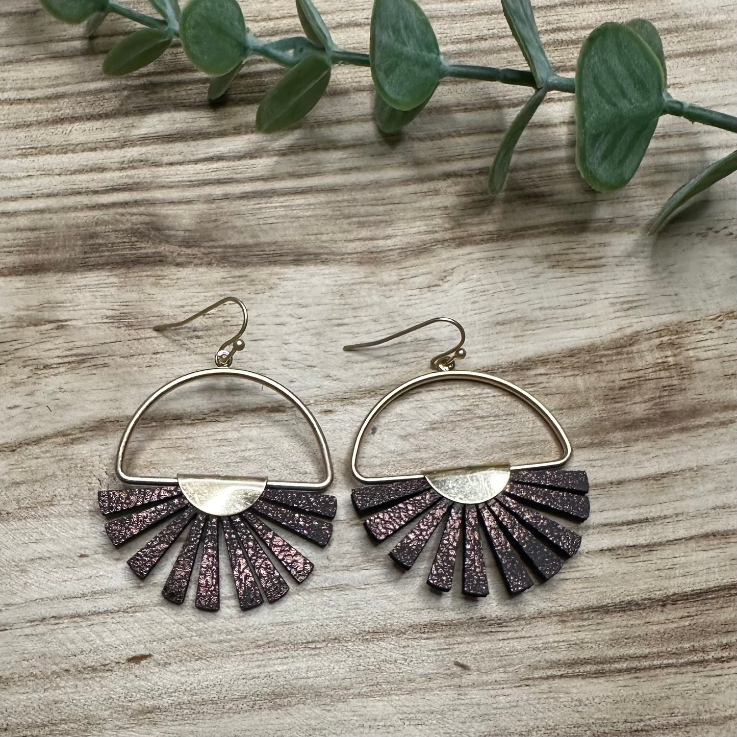 Bronze Half Circle Earrings