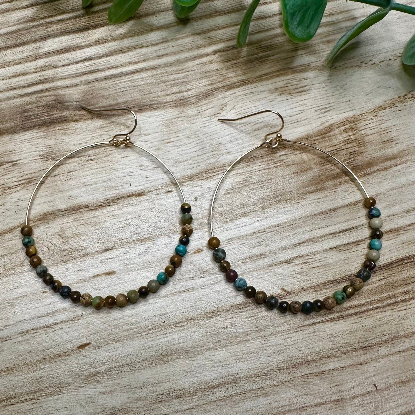 Tiny Beaded Hoops