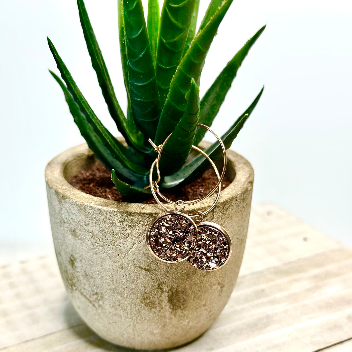 Rose Gold Dangles LS