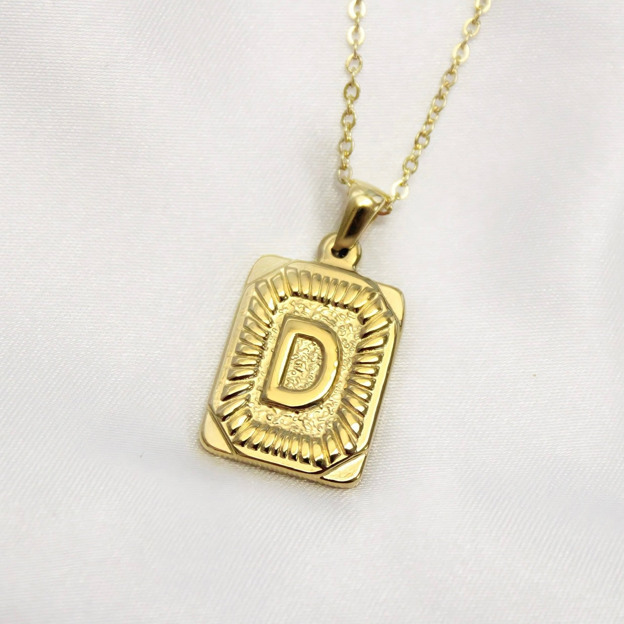 Initial hot sale card necklace